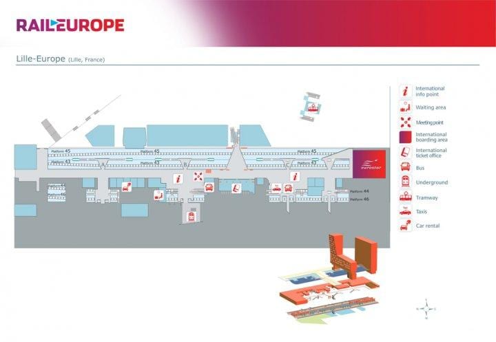 Lille europe traukinių stotis map