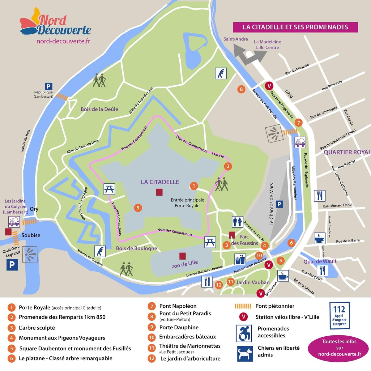 žemėlapis Lille parkas