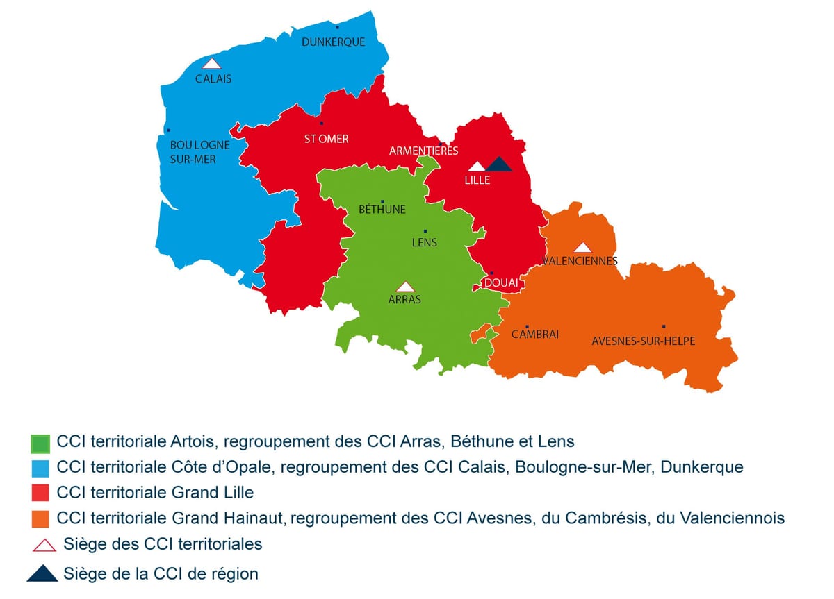 žemėlapis prancūzija Lille regione