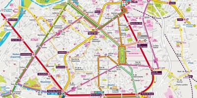 Žemėlapis Lilio miesto autobusų