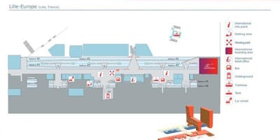 Lille europe traukinių stotis map
