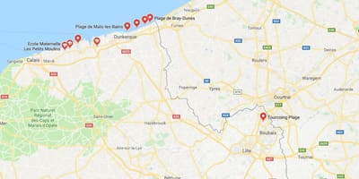 Žemėlapis Lille paplūdimys