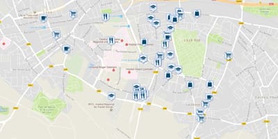 Žemėlapis Lille parduotuvė