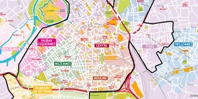 Žemėlapis Lille priemiestyje