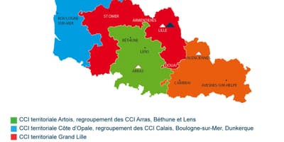 Žemėlapis prancūzija Lille regione