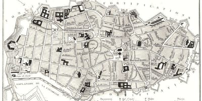 Žemėlapis Lille senamiestyje