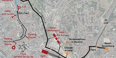 Žemėlapis Lille valtis